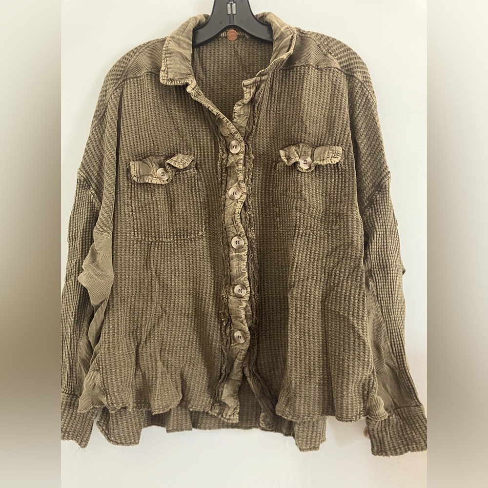 Free People oversized button down size XS